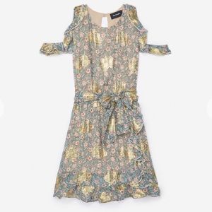 The Kooples Western Metalic/Silk Flower Dress